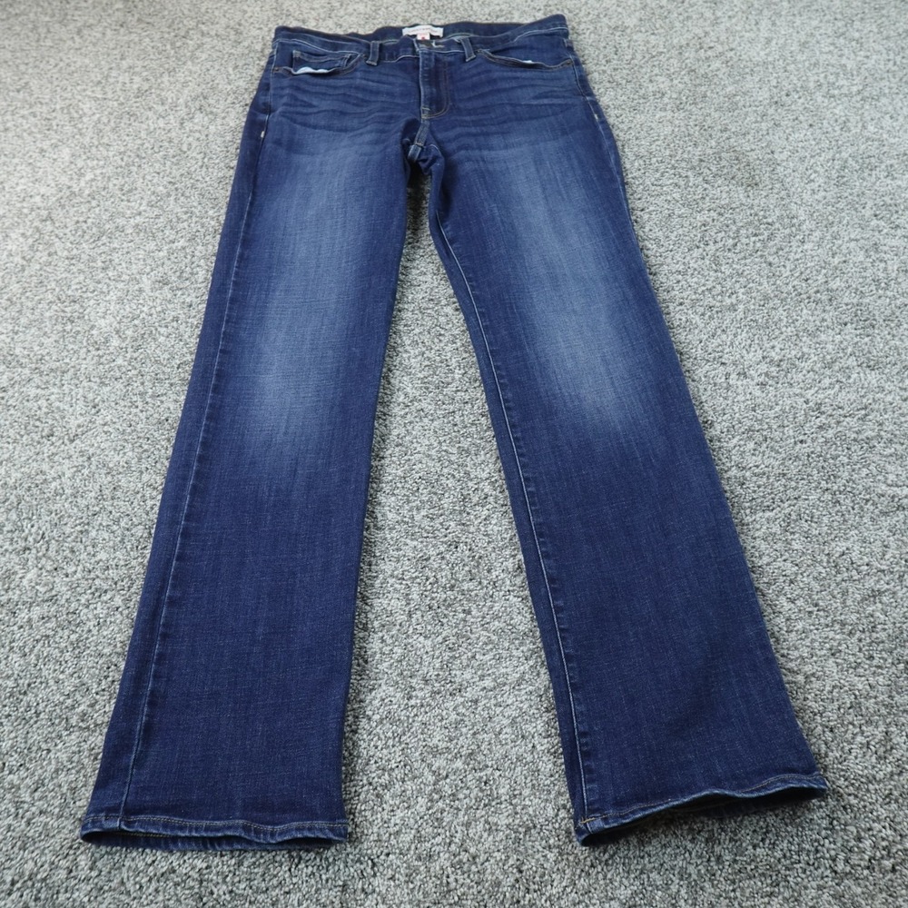 Lucky Brand Jeans Womens 10 Dark Blue Denim Pants Mid Rise Straight Stretch Flex